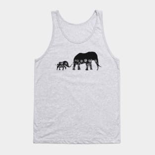 Floral Elephants Tank Top